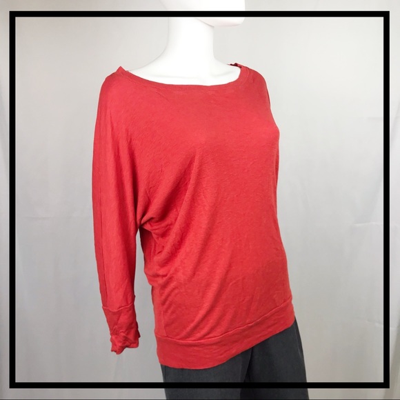 LUCY & LAUREL 3/4 Sleeve, Red Tee Size Large - Picture 2 of 4